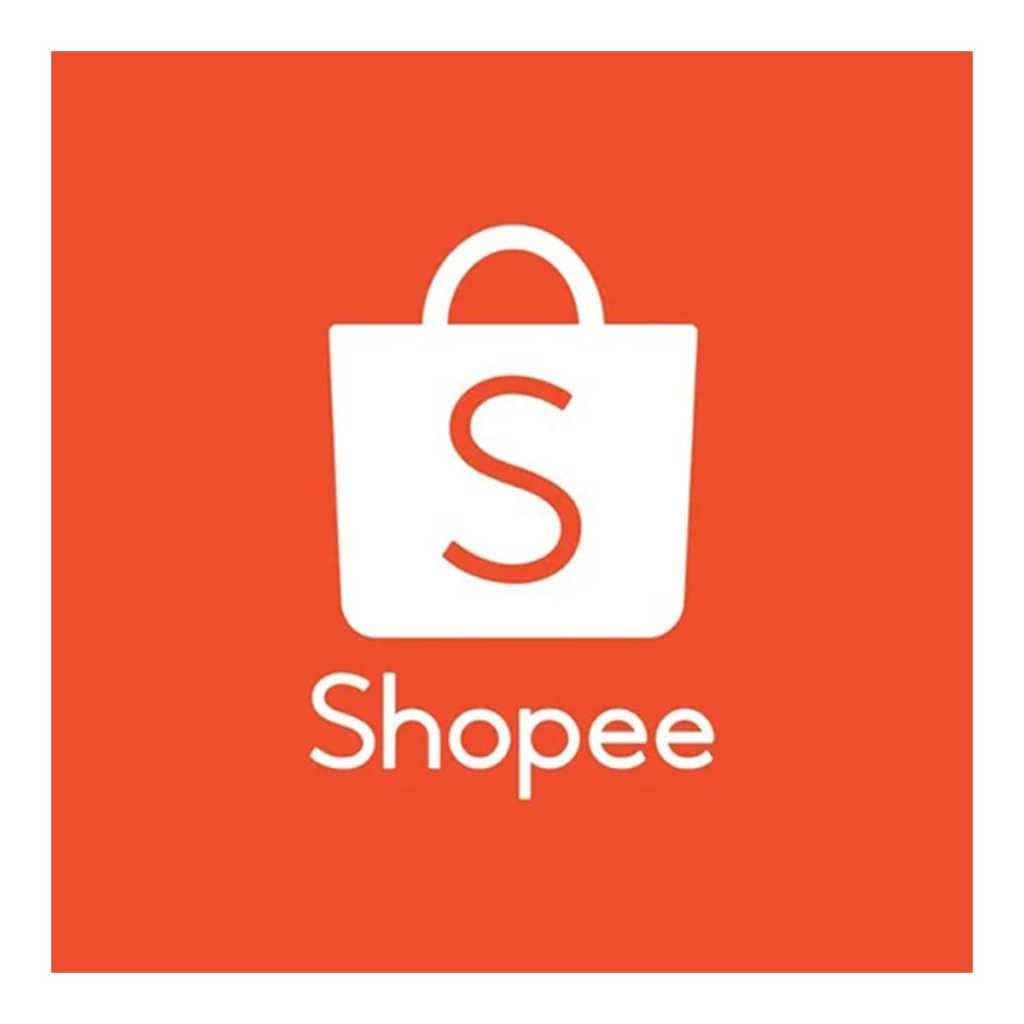 โลโก้ Shopee พื้นหลังสีส้มไอคอนถุงช้อปปิ้งสีขาวมีตัวอักษร S และคำว่า Shopee ด้านล่าง